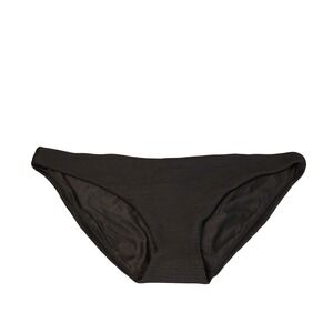 H&M Ribbed Bikini Bottom Swimwear Womens Size 8 Black Beach Poolside Neutral NWT